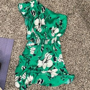 Green one shoulder Krisa dress